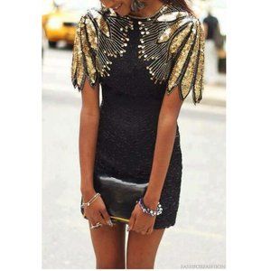 CBR Sequin Black And Gold Dress